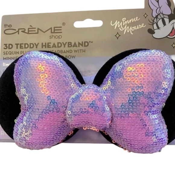 The Creme Shop Accessories - The Crème Shop Minnie Mouse 3D Teddy Headyband - Purple NWT